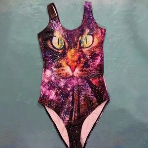 Badinka festival rave galaxy cosmic kitty bodysuit